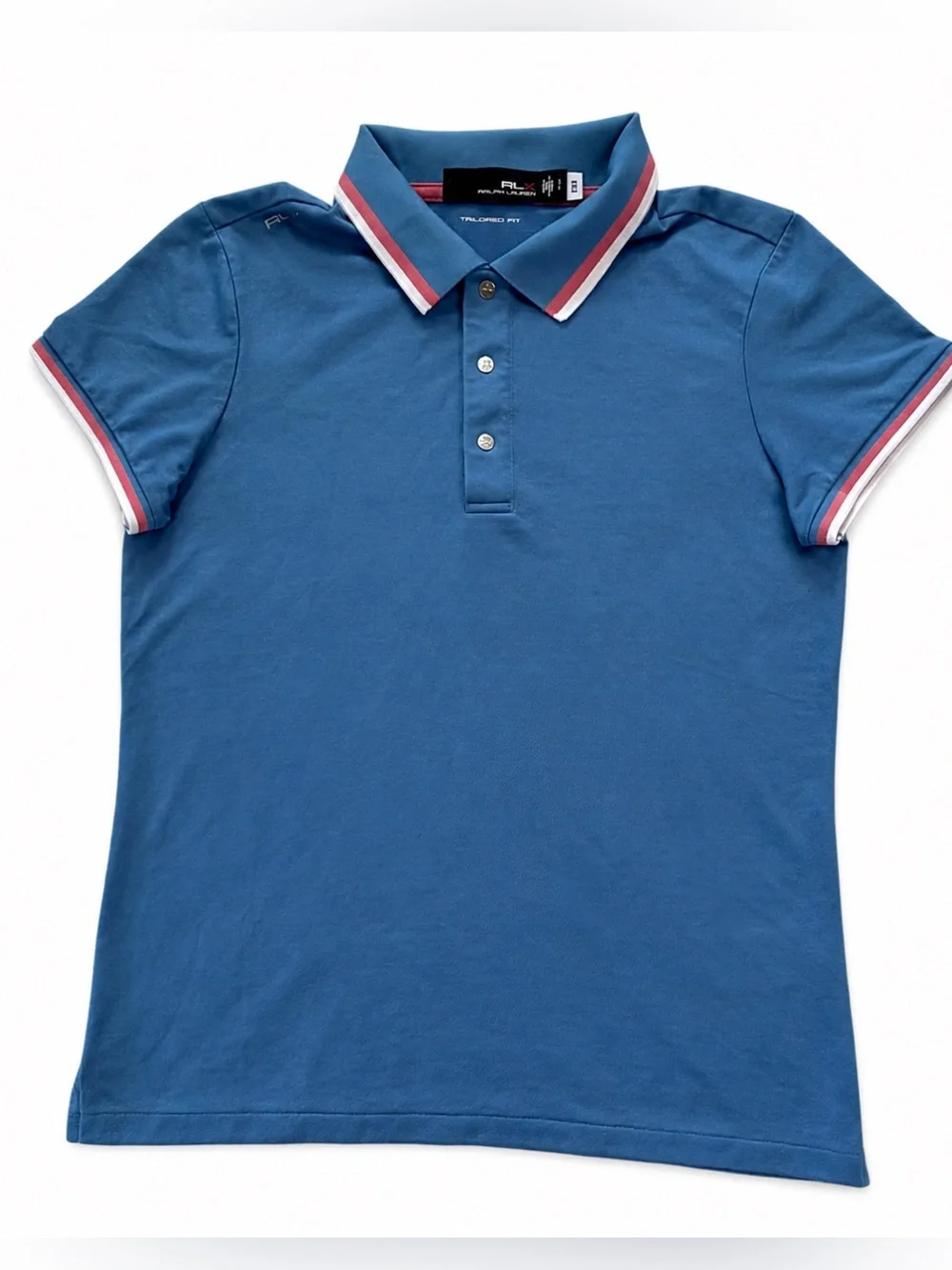 Ralph Lauren RLX Blue Polo Shirt Tailored Fit Womens Small Performance Golf - Picture 2 of 9
